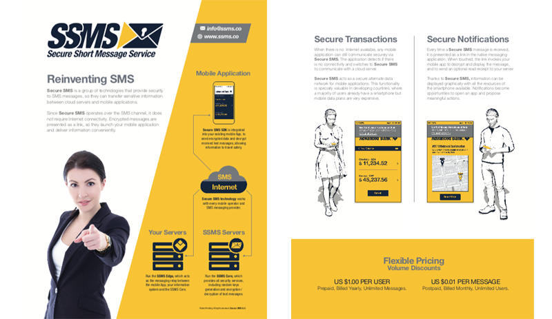 Sample of the Secure SMS print brochure
